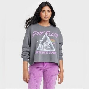 Pink Floyd Dark Side of the Moon Gray Graphic Pullover Sweatshirt Size Medium